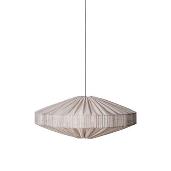 Lampa wisząca z abażurem eliptycznym Alba szara